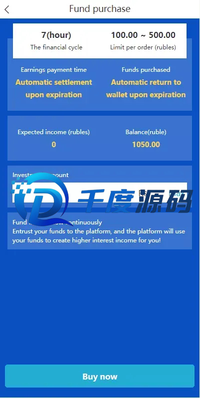 新版UI海外理财系统/海外投资系统/项目投资源码/双语言理财系统