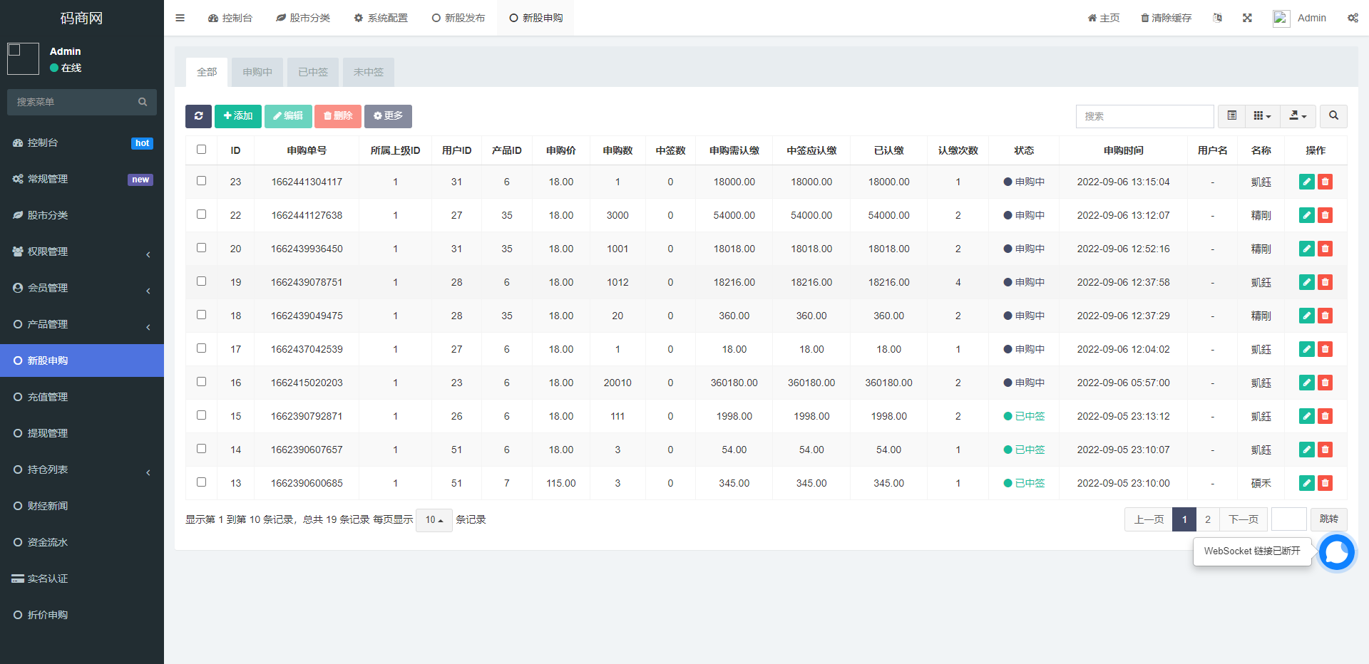 台湾股票系统/股票配资源码/申购折扣交易系统/前端uinapp
