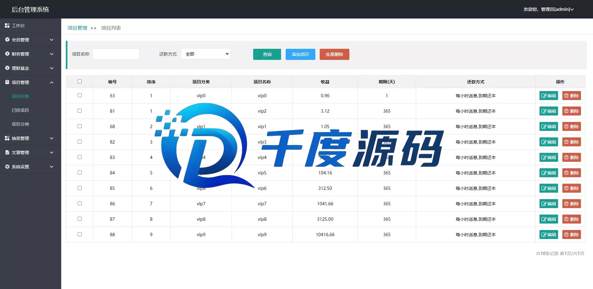 新版UI海外理财系统/海外投资系统/项目投资源码/双语言理财系统