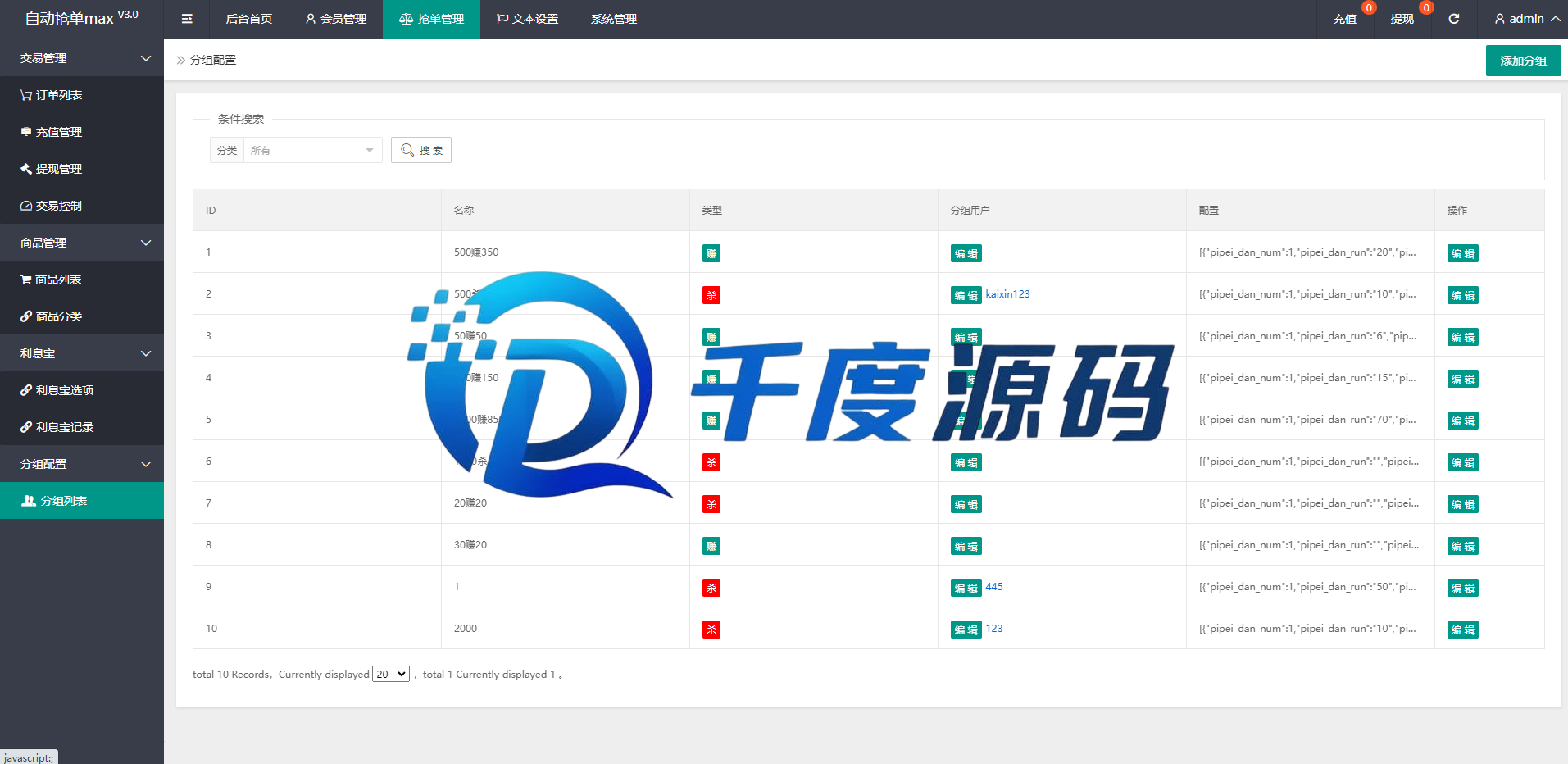 多语言亚马逊海外版抢单系统/抢单刷单源码/分组杀系统